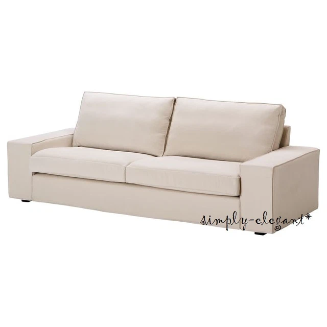 IKEA COVER FOR KIVIK Sofa 3 Seat Sofa Ingebo Light Beige Slipcover
