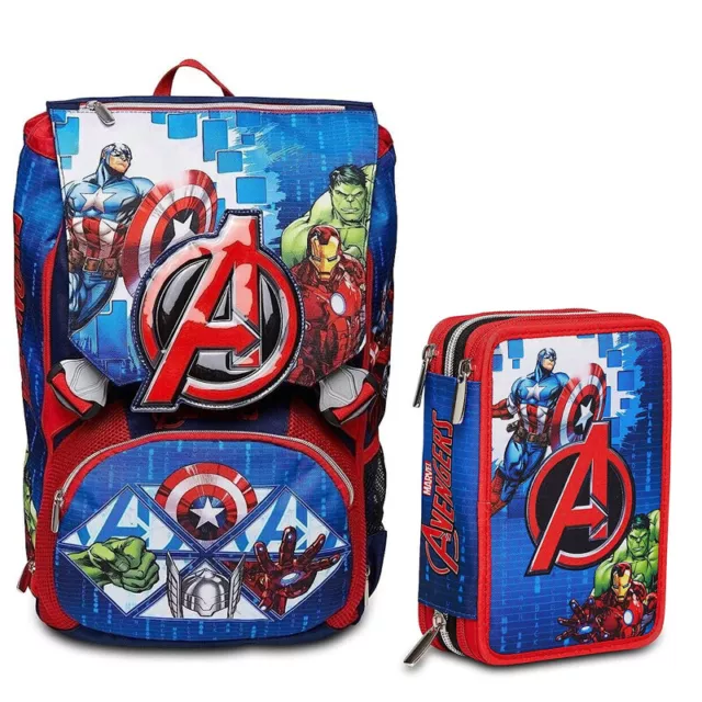 Zaino Sdoppiabile Big e/o Astuccio 3 zip Avengers Earth'S Mightiest Heroe 23