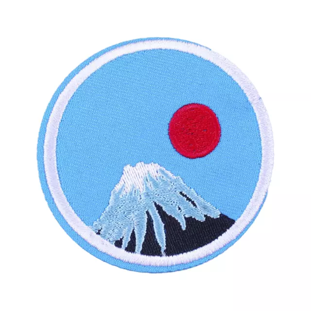 DIY Mountain Sun Sew On Iron On Patch Embroidered Badge Fabric Craft Applique