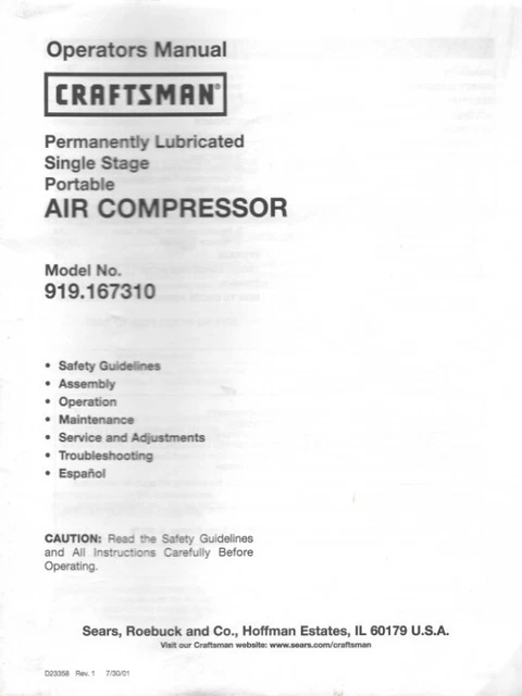Craftsman 919.167310 deals