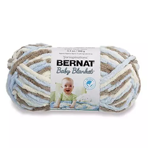 Bernat Baby Blanket Yarn, 3.5 Oz, Gauge 6 Super Bulky, Little Cosmos