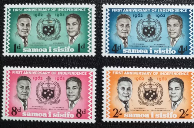 SAMOA Stamps -SG249/52 1963 ANNIVERSARY OF INDEPENDENCE MLH