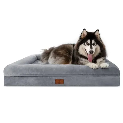 XL Dog Bed, Orthopedic Washable Dog Bed X-Large Plus( 45" X 35",120lbs) Grey