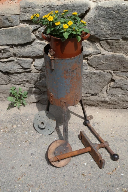 Antik Gartendeko Weinpresse Obstpresse Shabby Landhaus Nostalgie