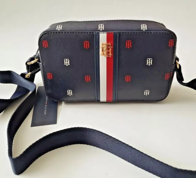 Tommy Hilfiger Crossbody Purse Monogram Logo Navy Black crossbody bag NWT