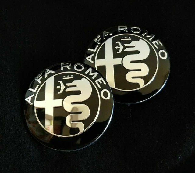 Stemma 74mm 147 156 159 2 Stemmi Adesivi ALFA ROMEO 74 Mm - Per 147, 156, 159, Giulietta, Mito, Anteriore/posteriore Logo Alfa Romeo Anteriore Posteriore 74mm - Foto 4
