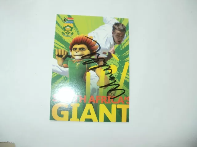 Signed Big Ball Building Heroes Card-Morne Morkel-South Africa Cricket Sa Giant