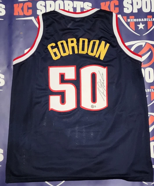 Aaron Gordon signed custom Denver Nuggets Navy Jersey - Adult XL - Beckett COA