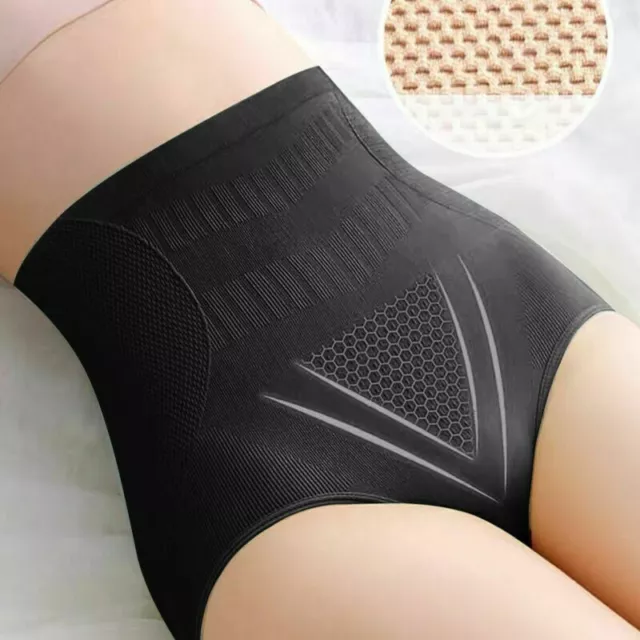 Womens High Waist Shapewear Tummy Control Body Shaper Underwear Black 2XL