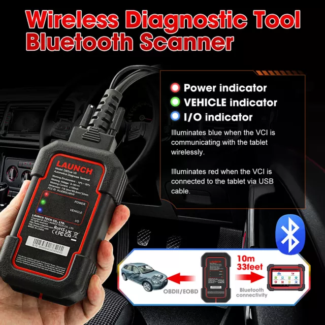 Launch CRP919E BT KFZ Diagnosegerät Auto OBD2 Scanner ALLE SYSTEM ECU Coding 3