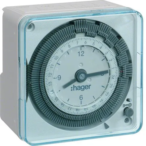Hager EH710 Daily time switch 1 channel, analog, 72x72 FREE DHL EXPRESS SHIPPING