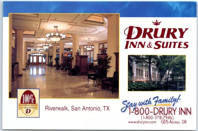 Postcard - Drury Inn & Suites, Riverwalk, San Antonio, Texas, USA