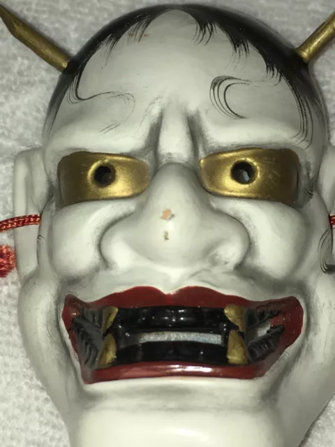 Japanese Vintage Tengu Oni Noh Mask Hannya Kagura