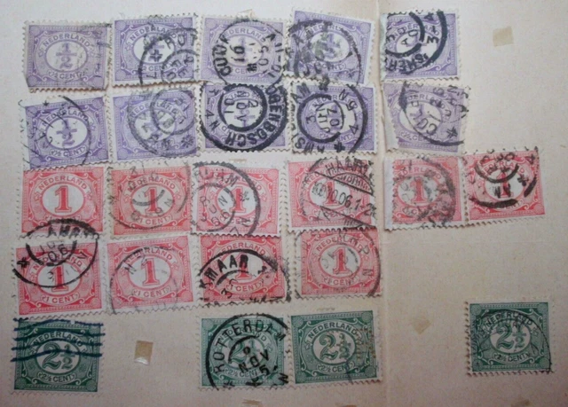 Uralte Briefmarken Niederlande Netherland  Nederland teilw. schöne Stempel