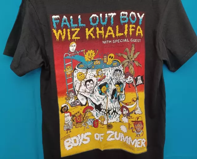 "Fall Out Boy Wiz Khalifa, The Boys Of Zummer Tour 2015", Men's T-Shirt Medium 3