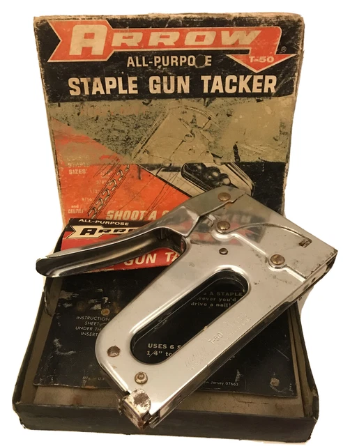Pistola grapadora de alta resistencia Arrow T50 T-50 para todo uso con caja original B2