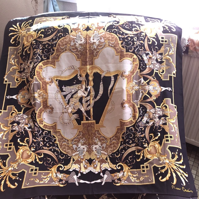 Foulard JEAN PIERRE soie TBEG vintage scarf 76 x 76 cm