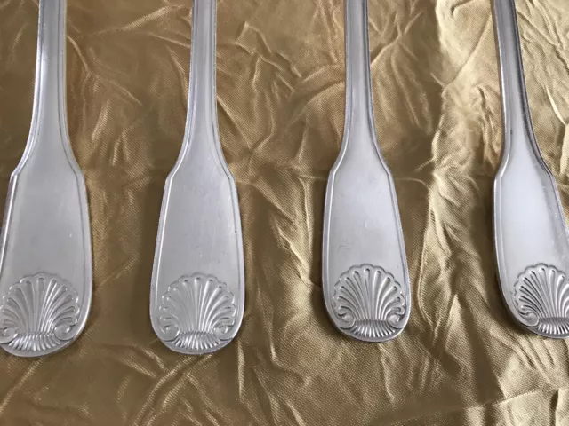 4 Cuillères de table en métal argenté Christofle modèle Vendôme 2
