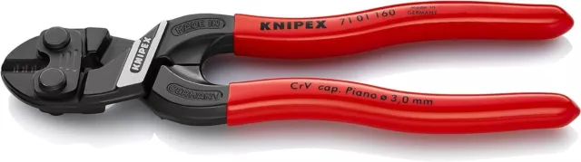 KNIPEX 71 01 160 CoBolt® S Compact Bolt Cutters plastic coated black atramenti