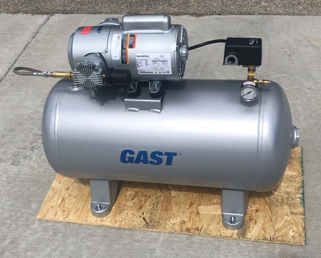 GAST Oil Free oilless 5HCD-100TA-M550NGX Electric Air Compressor .75 hp 1 Stage GAST Oil Free oilless 5HCD-100TA-M550NGX Electric Air Compressor .75 hp 1 Stage