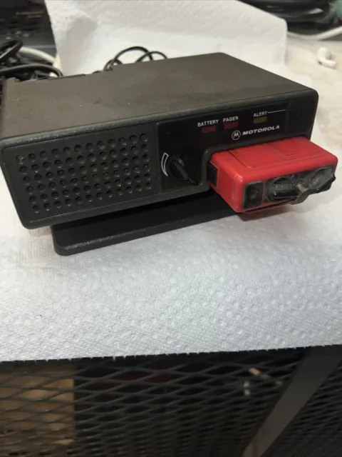 Motorola Minitor II VHF Pager/Charger. Power Supply. Rare Fire Prop 1980s