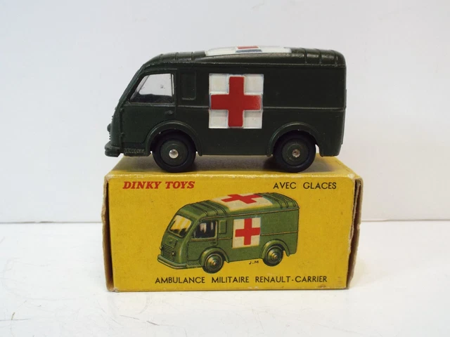 DINKY TOYS ORIGINALE 1/43 - LOT AMBULANCE RENAULT CARRIER 80F (BOÎTE