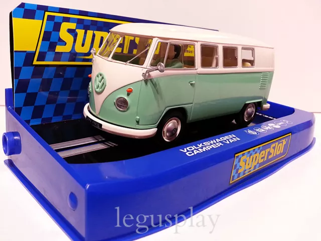 Slot SCX Scalextric Superslot H3760 Volkswagen Camper Van "Green / Beige"