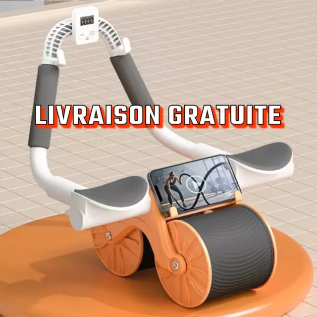 Roue Abdominale À Rebond Automatique, Ab Roller Abdominal avec Support De Coude