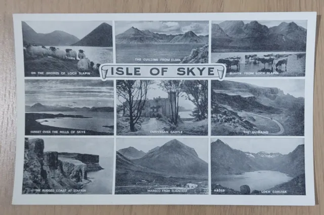 Real Photo Multiview Postcard: Isle of Skye, Inner Hebrides. JB White, Unposted