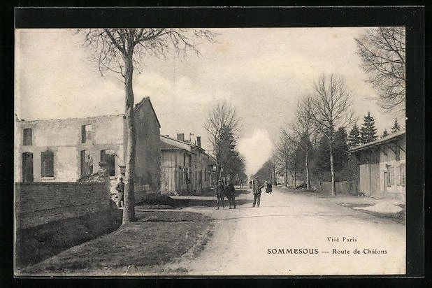 CPA Sommesous, Route de Chalons