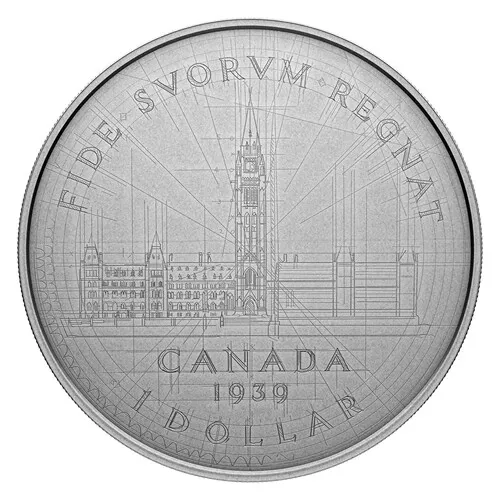 2024 CANADA $1 PARLIAMENT Emanuel Hahn's Original Sketch .9999 Silver THIN Coin