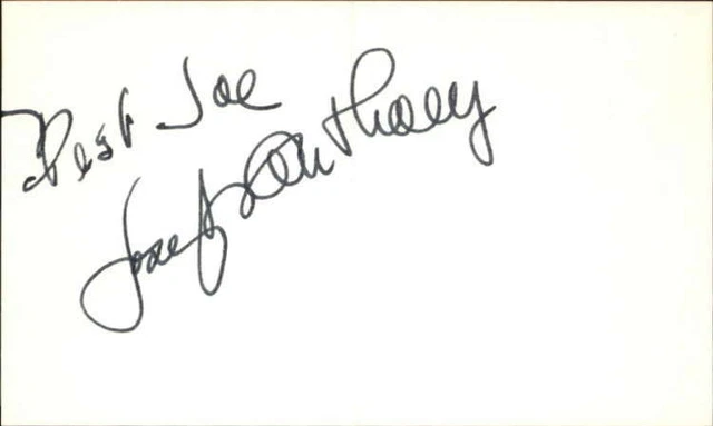 Joseph Anthony d. 1993 Actor Signed 3" x 5" Index Card