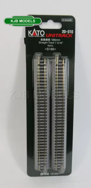 N Gauge KATO 20-010 Unitrack (S186) Straight Track 186mm 4pcs