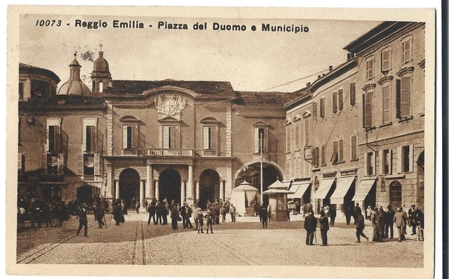 Reggio Emilia   Piazza Del Duomo E Municipio F.p.  Viaggiata  1936