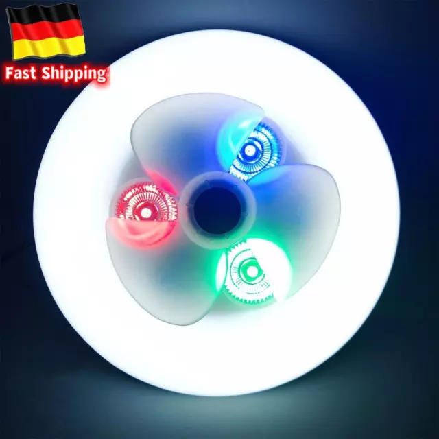 Deckenleuchter 60W Deckenventilator-Lampe RGB für Esszimmer Foyer (Weiß)