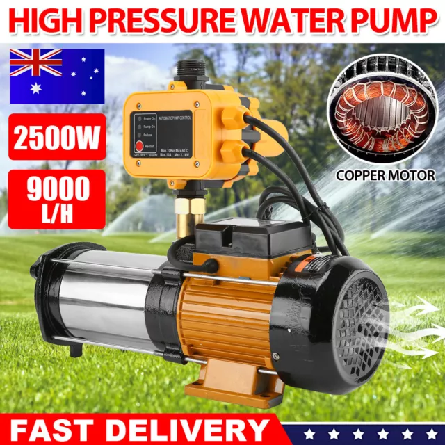 2500W High Pressure Water Pump Multi Stage Copper Motor Farm Garden Irrigation