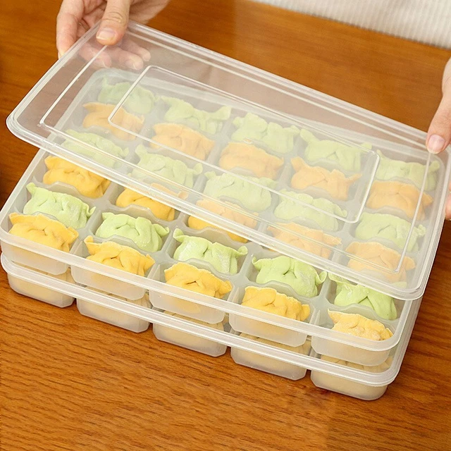 30 LATTICE DUMPLINGS Storage Case Holder Box For Fridge&freezer ...