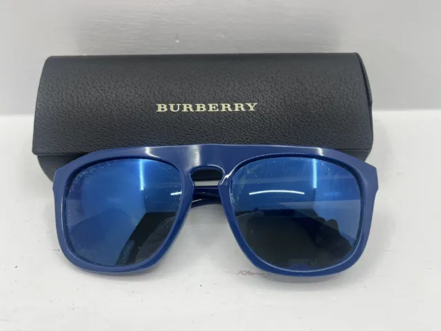 Burberry Wren BE4396U Sunglasses Blue Dark Gray AR Blue Ext Mirrored 57mm