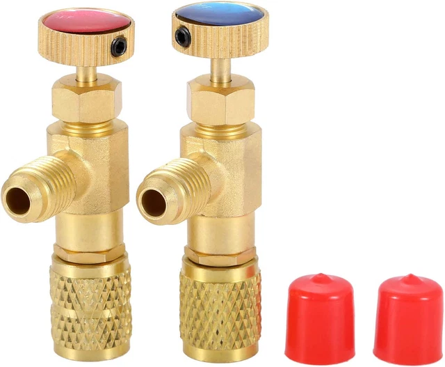 R12 R410 Refrigerant Charging Valve, R12 R22-1/4“ Male to 1/4” Female,