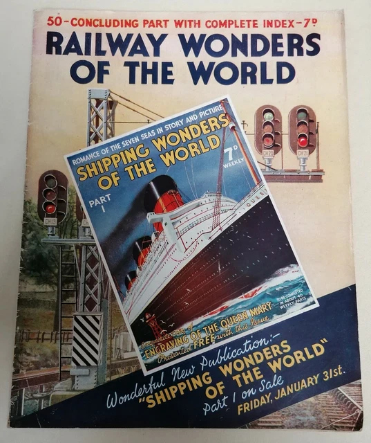 MAGAZINE - ANTIQUE 1935 Railway Wonders Of The World Part 50 Final ...