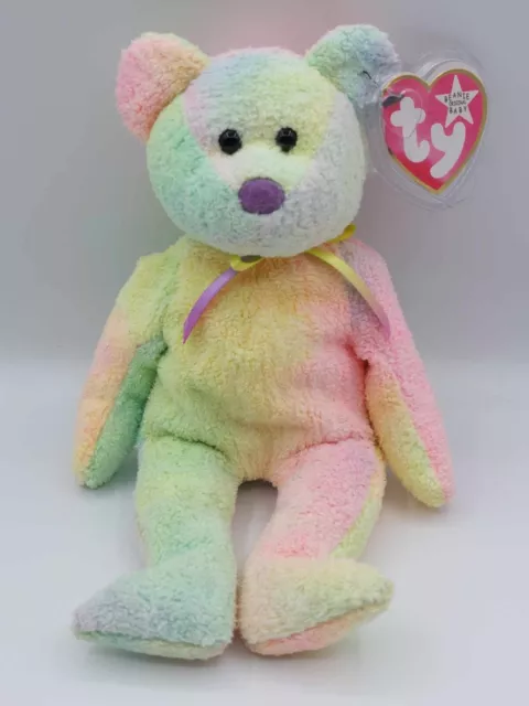 Ty Beanie Babies Groovy The Bear New With Tags And Plastic Protector