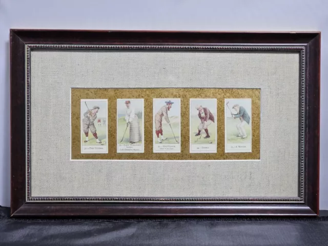 Vintage Antique Cope’s Golfers Card reprints Framed & Matted 1900’s!