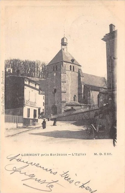 CPA 33 LORMONT L'EGLISE (dos non divisé)