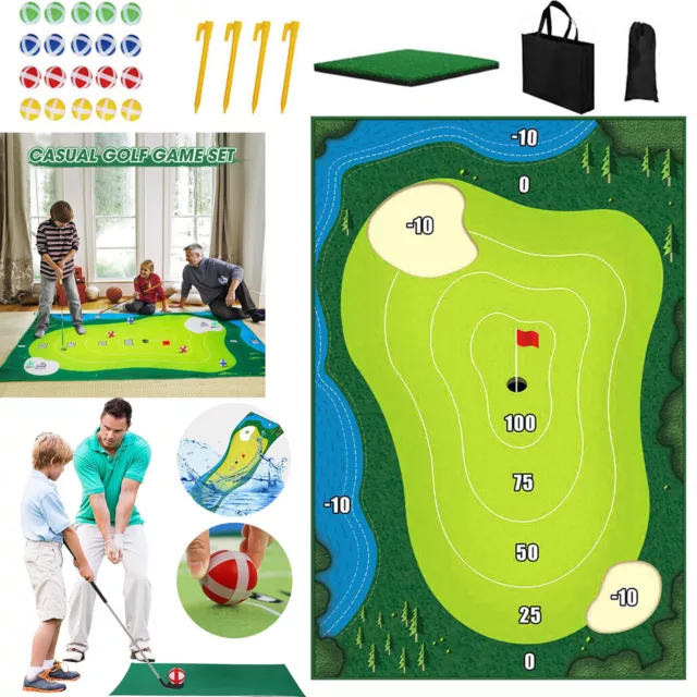 Golf Chipping Mat Golf Clubs Set Backyard Casual Golf Game Golf Hitting Putting