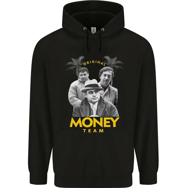 Soldi Squadra Pablo Escobar El Chapo Al Capone Uomo Felpa