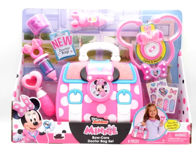 Disney Junior’s Minnie Mouse Bow Care Doctor Bag Set Includes 8 Pieces