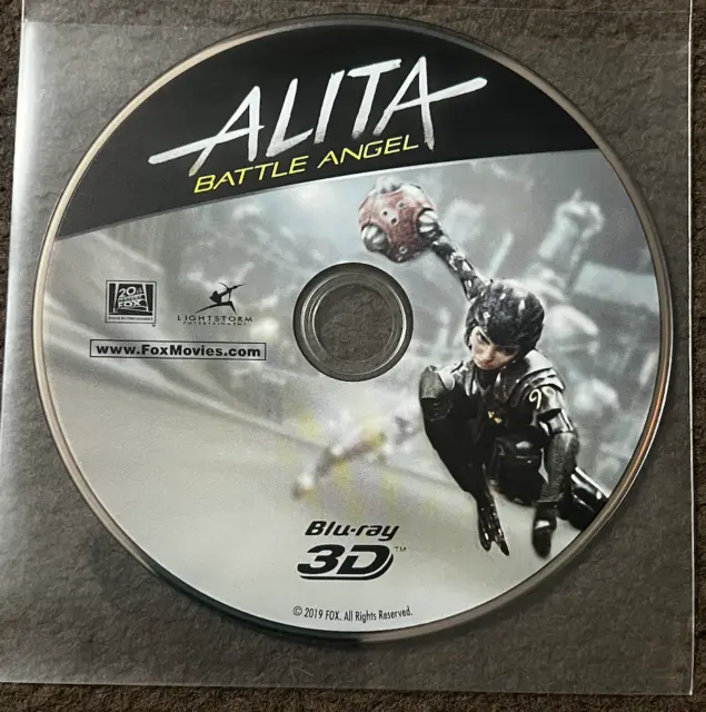 Neuf Alita Battle Angel 3D (2019) - Disque Only En Plastique Transparent