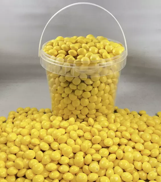 Skittles Dulces Amarillo Elija Propio Color & Peso 1kg Cubo Reutilizable Bañera