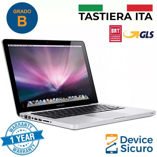 APPLE MACBOOK PRO 13" CORE i5 2012 SSD 240GB 4GB RIGENERATO GRADO B