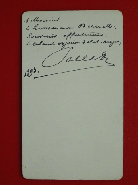 CDV Foto Porträt Offizier Frankreich mit Orden von 1893 ( F 17941 2